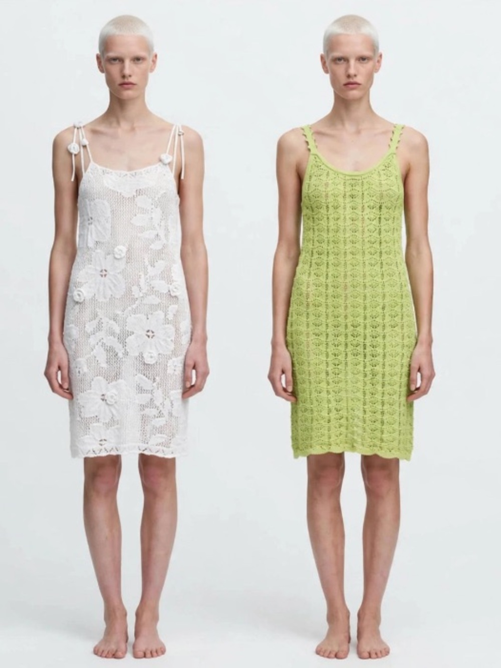 Bundle of two cotton crochet dresses
